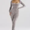 Isis Mink Heavy Chenille Loungewear Jumpsuit
