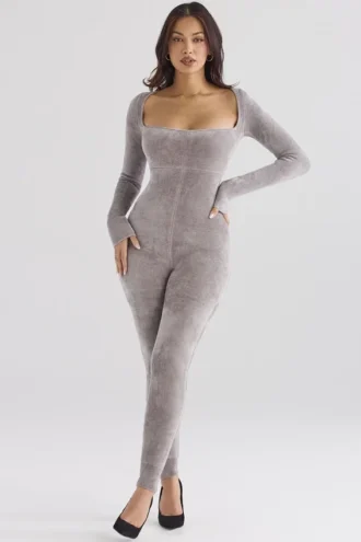 Isis Mink Heavy Chenille Loungewear Jumpsuit