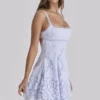 Isla Bluebell Scallop Lace Broderie Anglais Mini Sundress