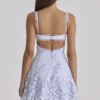 Isla Bluebell Scallop Lace Broderie Anglais Mini Sundress