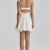 Isla White Custom Lace Broderie Anglaise Mini Dress