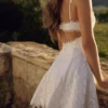 Isla White Custom Lace Broderie Anglaise Mini Dress