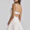 Isla White Custom Lace Broderie Anglaise Mini Dress