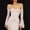 Isra Crystal Satin Corset Mini Dress