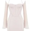 Isra Crystal Satin Corset Mini Dress