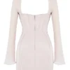 Isra Crystal Satin Corset Mini Dress