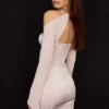 Isra Crystal Satin Corset Mini Dress