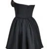 Jadore Black Lace and Satin Strapless Mini Dress