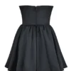 Jadore Black Lace and Satin Strapless Mini Dress