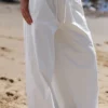 Jae White Cotton Wide Leg Trousers
