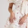 Jaide Stretch Cotton Floral Print Off Shoulder Corset Mini Dress