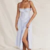 Jaime Soft Blue Cotton Broderie Anglais Midi SunDress