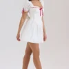 Jana White Broderie Anglaise Puff Sleeve Mini Dress