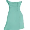 Jasmine Jade Draped Strapless Corset Dress