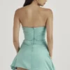 Jasmine Jade Draped Strapless Corset Dress