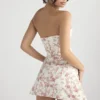 Jasmine Rose Print Draped Corset Dress