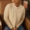 Jasper Cream Chunky Cable Knit Sweater