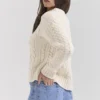 Jasper Cream Chunky Cable Knit Sweater