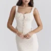 Jean Vintage Cream Cotton Broderie Anglais Peplum Top