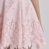 Jemima Pink Strapless Cut Out Broderie Anglaise Mini Dress