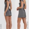 Jessamine Grey A-Line Mini Skirt