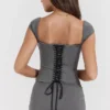 Jessamine Grey A-Line Mini Skirt