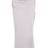 Jia Grey Satin Gathered Maxi Skirt