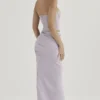 Jia Grey Satin Gathered Maxi Skirt