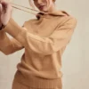 Jionni Camel Cashmere Blend Hoodie