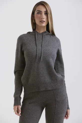 Jionni Charcoal Cashmere Blend Hoodie