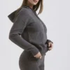 Jionni Charcoal Cashmere Blend Hoodie
