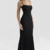 Joan Black Lace Maxi Dress