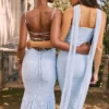 Joan Bluebell Lace Up Back Maxi Dress