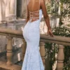 Joan Bluebell Lace Up Back Maxi Dress