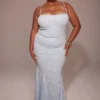 Joan Bluebell Lace Up Back Maxi Dress