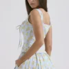 Juana Soft Blue Vintage Floral Print Cotton Top