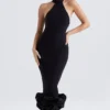 Juniper Black Peplum Midi Dress