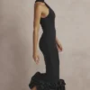 Juniper Black Peplum Midi Dress