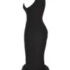 Juniper Black Peplum Midi Dress