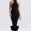 Juniper Black Peplum Midi Dress