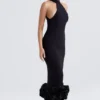 Juniper Black Peplum Midi Dress