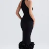 Juniper Black Peplum Midi Dress