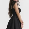 Kaia Black A-Line Mini Dress