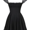Kaia Black A-Line Mini Dress