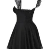 Kaia Black A-Line Mini Dress