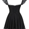 Kaia Black A-Line Mini Dress