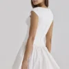 Kaia White Cotton Mini Dress