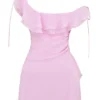 Kalena Cotton Candy Off Shoulder Mini Dress