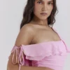 Kalena Cotton Candy Off Shoulder Mini Dress
