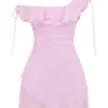 Kalena Cotton Candy Off Shoulder Mini Dress